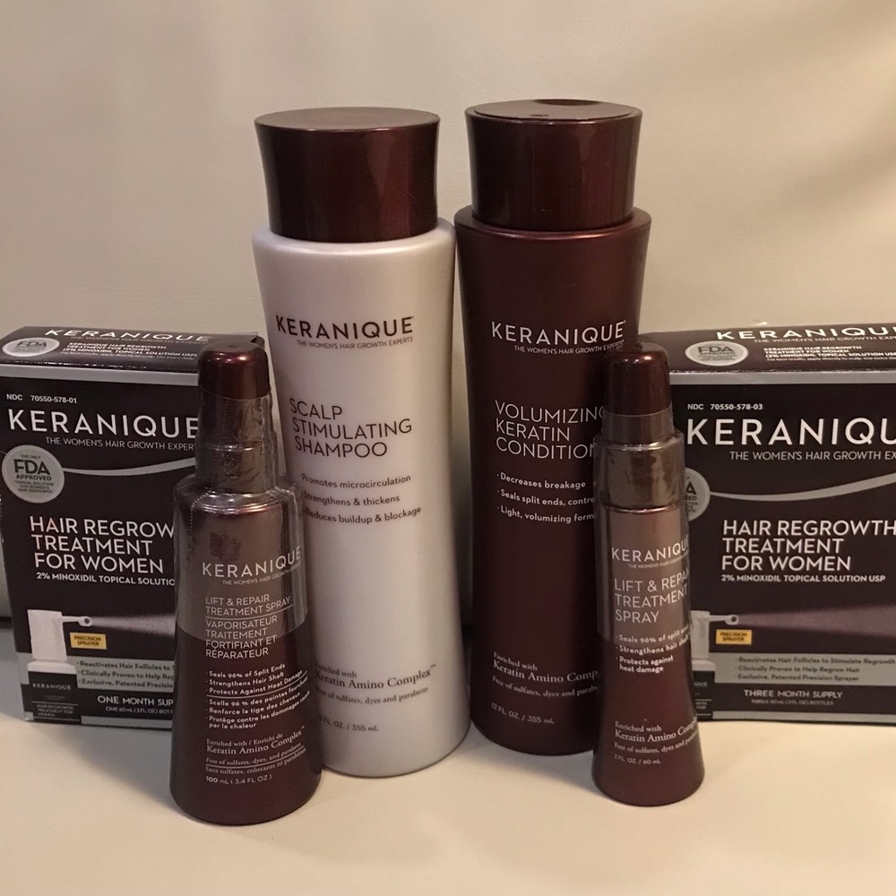Unused 7pc LOT of Keranique Hair Growth products.